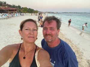 Michele and Jim just before Sunset on Isla Mujeres