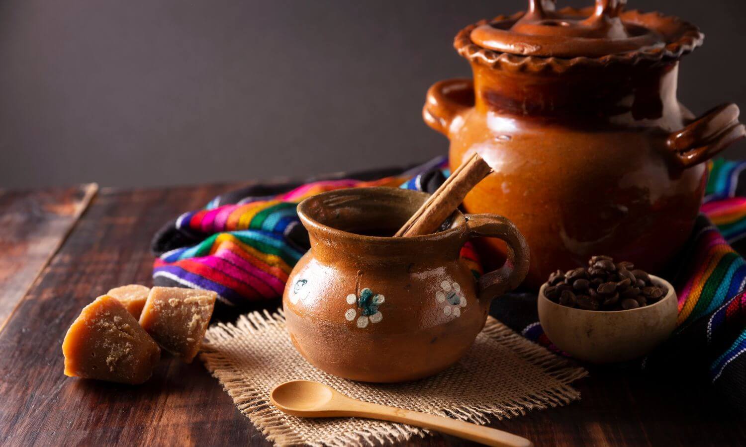 Cafe de Olla served in traditional hand made clay pottery.