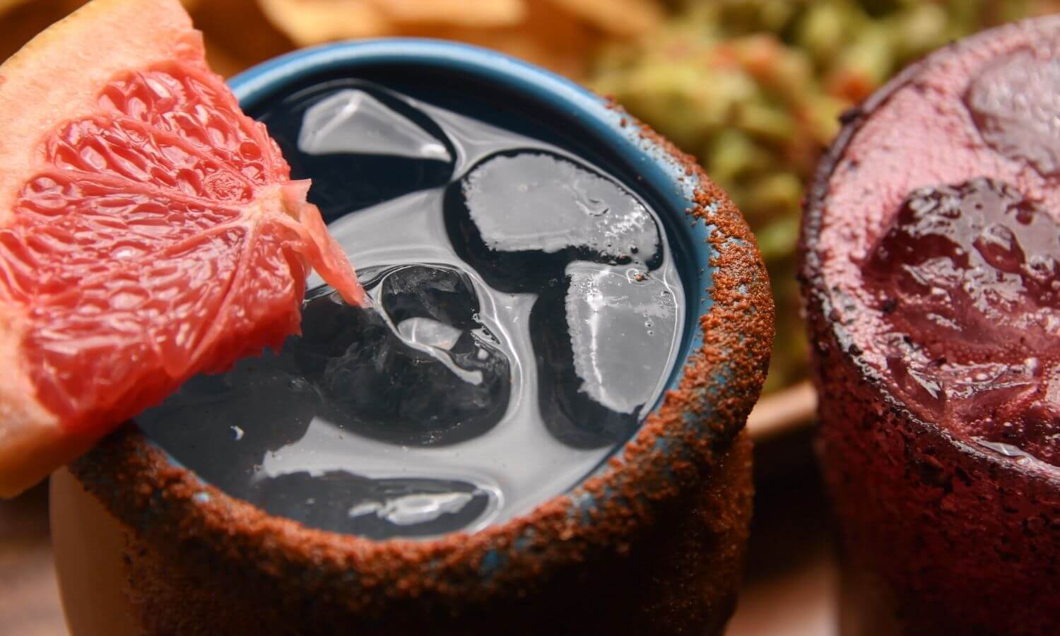 A Cantarito served in a jarrito, a traditional clay mug.