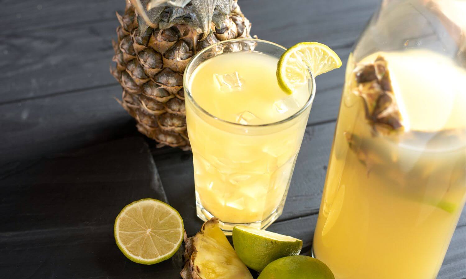 Tepache or pineapple beer. A refreshing homemade drink.
