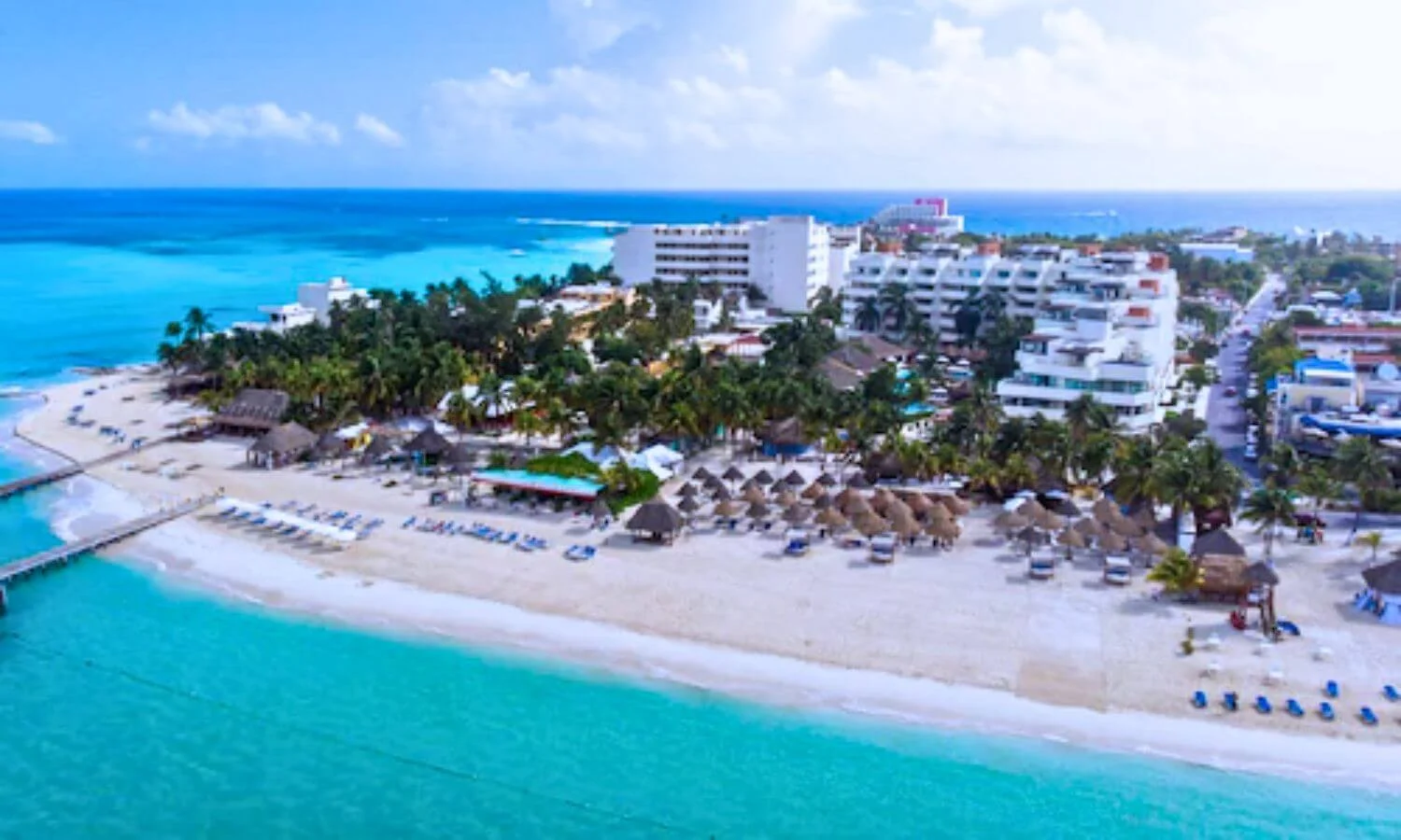 Playa El Cocal Aerial view of playa el cocal on isla mujeres