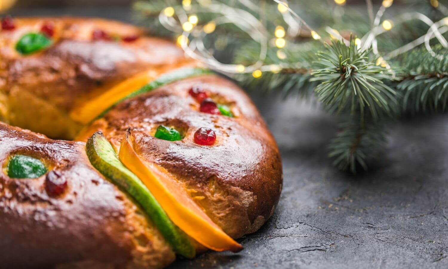 Rosca de Reyes for 3 Kings Day, one of the Christmas traditions in Mexico.