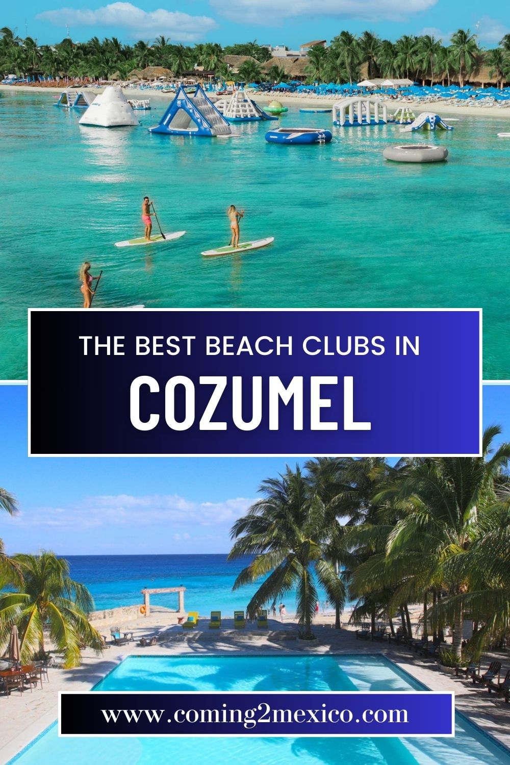 Best Beach Clubs in Cozumel pin