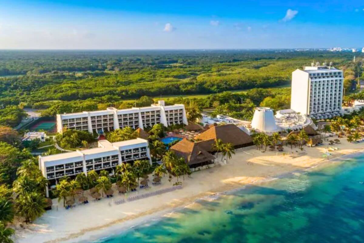 Melia Resort in Cozumel, surrounded by greenery.