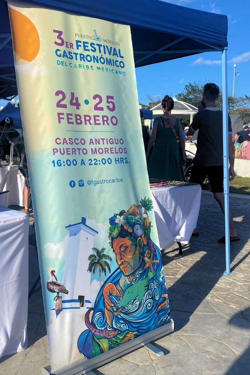 The sign at the entrance to the 3rd Festival Gastronomico Del Caribe Mexicano.