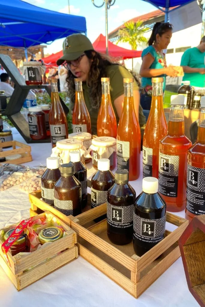 Festival Gastronomico Del Caribe - The 3Rd Annual Mexican Caribbean Gastronomic Festival In Puerto Morelos 11 Local honey being sold on a market stand at the food festival in puerto morelos.