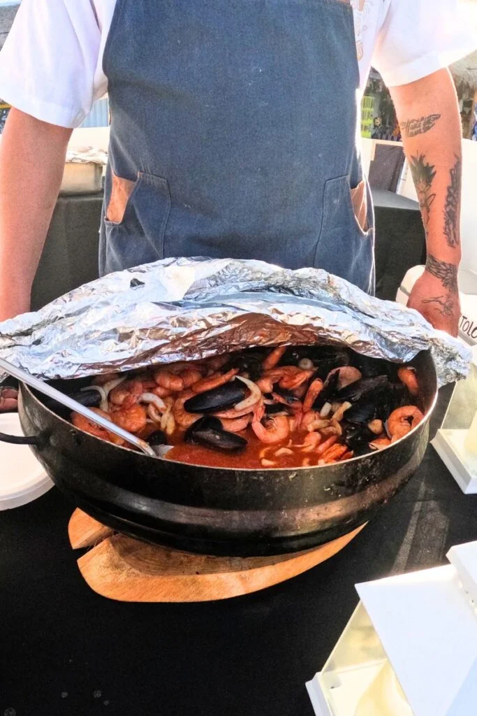 Festival Gastronomico Del Caribe - The 3Rd Annual Mexican Caribbean Gastronomic Festival In Puerto Morelos 23 A huge pot of mixed shellfish in a broth.