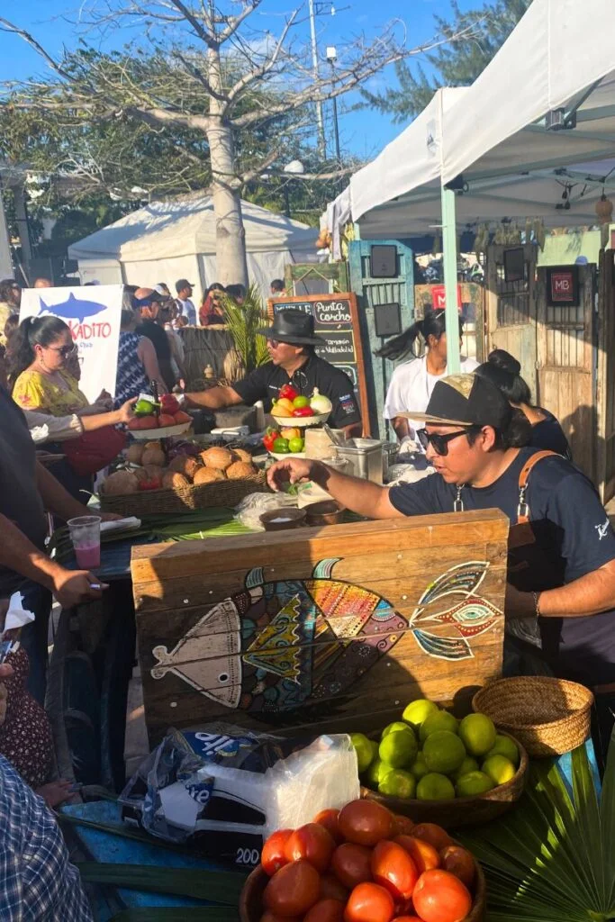 Festival Gastronomico Del Caribe - The 3Rd Annual Mexican Caribbean Gastronomic Festival In Puerto Morelos 20 People being served food at several of the stalls in puerto morelos for the mexican caribbean food festival.