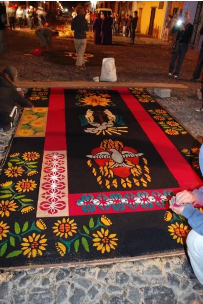 A beautiful Alfombras at Night in Mexico.