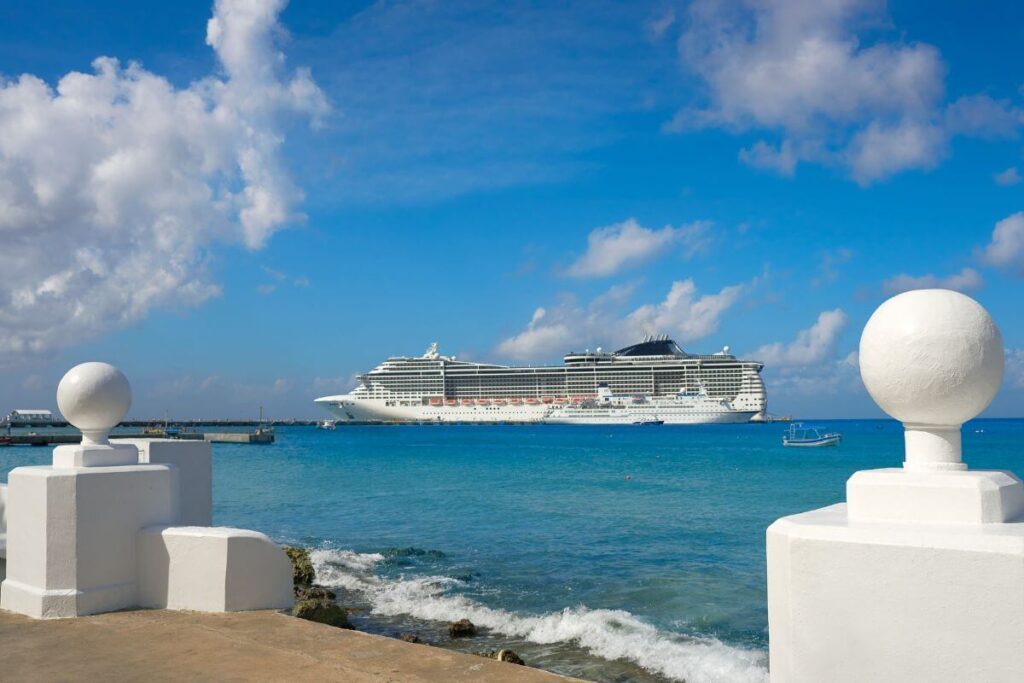 cruise ship docked in cozumel