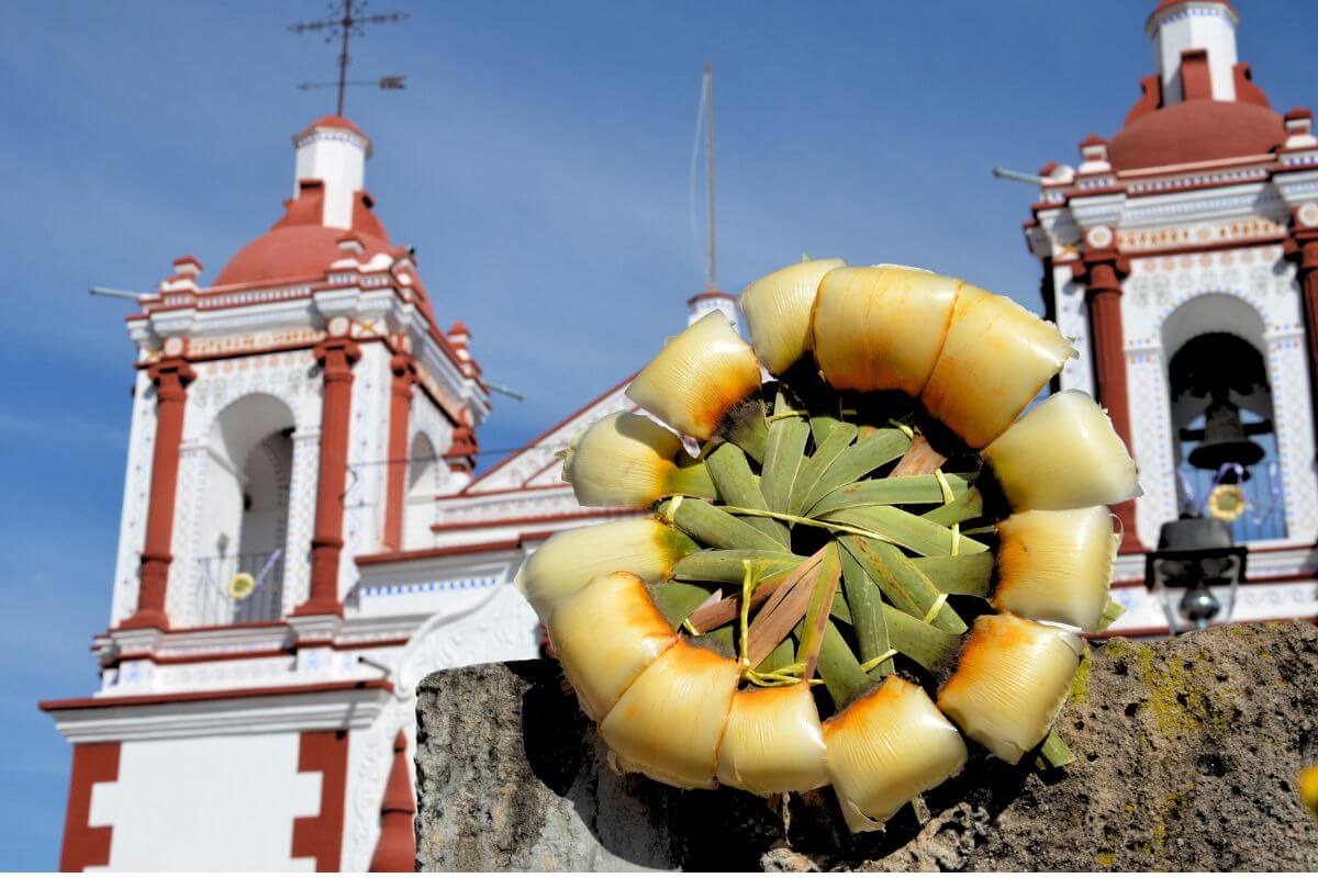 A Mexican Church, decorated at Easter