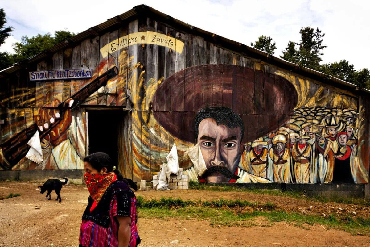 Mural of revolutionist emiliano zapata
